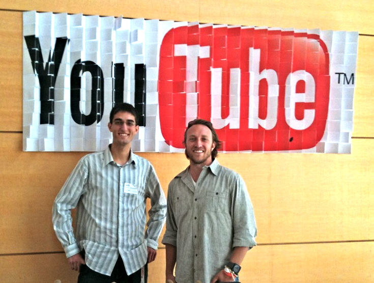 Feross Aboukhadijeh & Chad Hurley at YouTube HQ