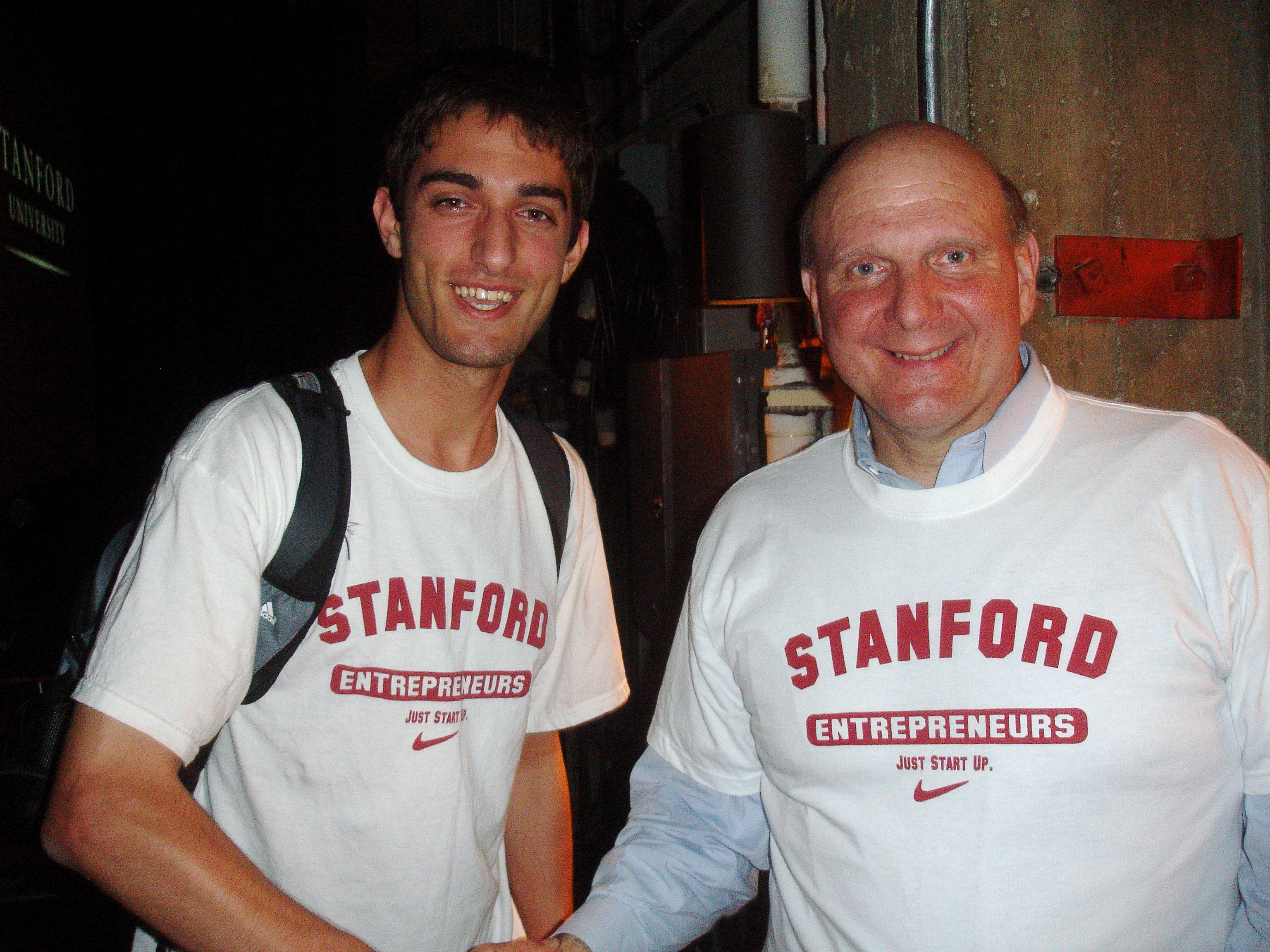 Meeting Steve Ballmer, Microsoft CEO at Stanford University
