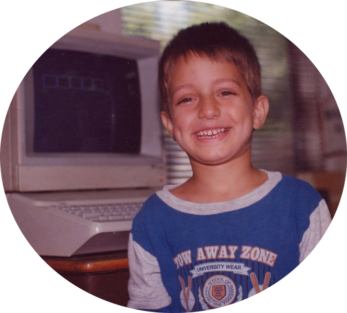 Me as a little kid. I was obsessed with computers from the very beginning.
